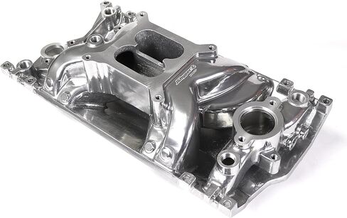 7516 2028 RPM Air Gap Intake Manifold Aluminum Dual Plane Compatible with Chevy Vortec SBC V8 Engine 283 307 350 327 in Kuwait
