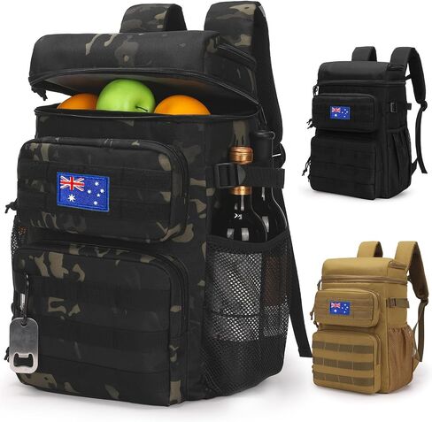 Tactical Backpack Cooler for Men,25L Insulated Lunch Ice Chest for Work | ATRIPACK Insulated Cooler Bag, Portable Soft small lunchbox with cooler Compartment Water Resistant Leakproof for Work Beach in Kuwait