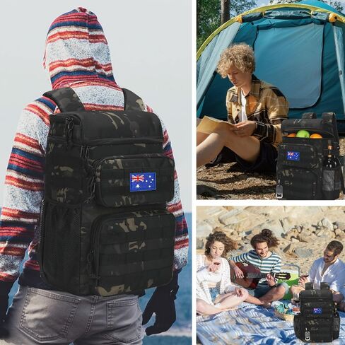 Tactical Backpack Cooler for Men,25L Insulated Lunch Ice Chest for Work | ATRIPACK Insulated Cooler Bag, Portable Soft small lunchbox with cooler Compartment Water Resistant Leakproof for Work Beach in Kuwait