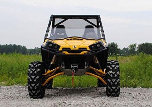 SuperAtv Hight Duty Clear Scratch Half Hindshield لعام 2011-2020 Can Am Commander 800/1000 | 1/4 "البولي كربونات سميكة 250x أقوى من الزجاج in Saudi Arabia