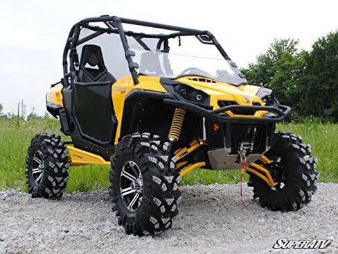 SuperAtv Hight Duty Clear Scratch Half Hindshield لعام 2011-2020 Can Am Commander 800/1000 | 1/4 "البولي كربونات سميكة 250x أقوى من الزجاج in Saudi Arabia