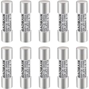 Baomain Solar PV Fuse, gPV Type Fuse Link PV-30 10 X 38 mm,1A 1000V DC,33kA, CE Listed Pack of 10 in Kuwait