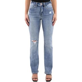 MIA High Rise Bootcut Jeans مع الدنيم المدمج المدمج للبطن الممتاز (متوفر في زائد) in Saudi Arabia