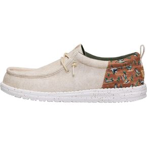 HEYDUDE Wally Funk Duck Print Wood Ash/Multi 15, Mens Shoes, Slip-on Loafers, Comfortable & Light-Weight in Saudi Arabia