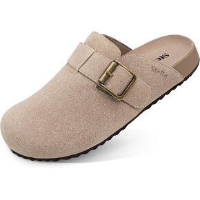 Stelle Women's Suede Clogs Leather Leather Mens Mens Corked Sandals Arch Arch Super in Saudi Arabia
