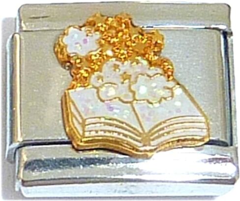 Book with Sparkle Glitter Italian Charm in Saudi Arabia