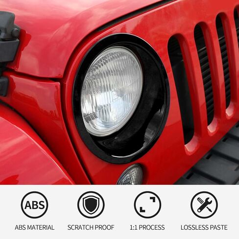 RT-TCZ لـ Wrangler JK Cover Cover Cover Trim Trim Fozels لجيب Wrangler JK JKU 2007-2017 ملحقات Chrome الخارجية 2pcs in Saudi Arabia
