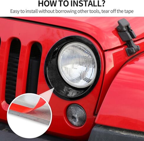 RT-TCZ لـ Wrangler JK Cover Cover Cover Trim Trim Fozels لجيب Wrangler JK JKU 2007-2017 ملحقات Chrome الخارجية 2pcs in Saudi Arabia