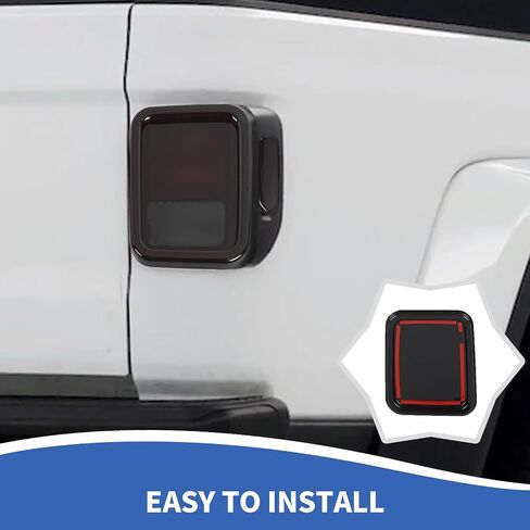 أغطية مصباح الذيل المدخن JT ، ملحقات مصباح مصباح خلفي ، ملحقات متوافقة مع Jeep Gladiator JT 2019-2024 ، مدخن الأسود (إصدار مصباح الهالوجين) in Saudi Arabia