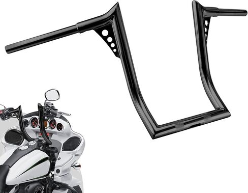 Wsays 14 "Rise Ape Hanger Handlebar 1.25" مقود قطره متوافق مع Kawasaki Vulcan 1700 Vaquero 2011-2025 ، Voyager 2009-2025 مع كابلات وخطوط اللمعان الأسود. in Saudi Arabia
