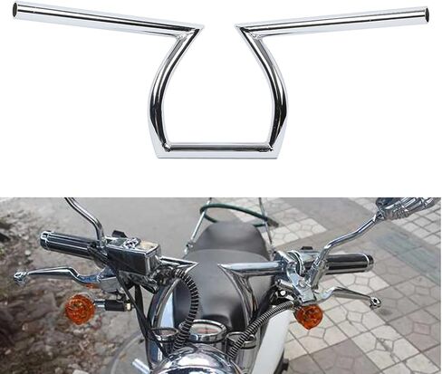 XMT-Moto Drag Handlebar 1 "Z Bar for Harley و Honda و Yamaha و Suzuki و Kawasaki و Triumph و BSA و Indian و Victory Choppers and Bobbers أو أي تطبيقات مخصصة مع قضبان بوصة واحدة in Saudi Arabia