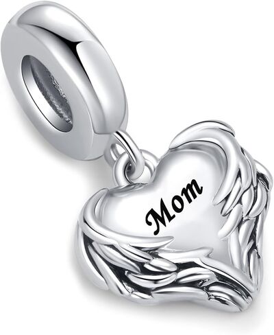 Tchyun Angel Wings Heart Dangle Charm Family Love Series Bead for Europelet Bracelet Women Gift in Saudi Arabia