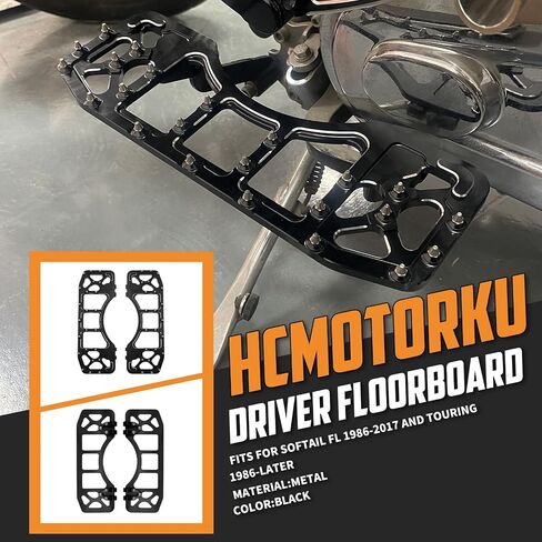 MX Wide Driver Floorboards CNC الأوتاد الألومنيوم قدم مناسبة لـ Harley Touring Road Road King Glide Glide Electra Glide Trike Softail Dyna Black in Saudi Arabia