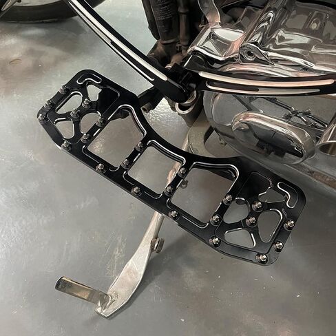MX Wide Driver Floorboards CNC الأوتاد الألومنيوم قدم مناسبة لـ Harley Touring Road Road King Glide Glide Electra Glide Trike Softail Dyna Black in Saudi Arabia