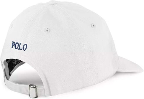 Polo Ralph Lauren Men Cotton Chino Baseball Cap (White (1000)/Obsidian ، حجم واحد) in Saudi Arabia