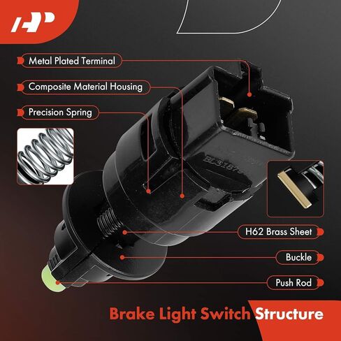 مصباح مفتاح ضوء الفرامل A-premium متوافق مع هوندا أكورد 2006-2007 ، CR-Z 2011-2013 و Acura MDX 2007-2011 ، RL 2004-2012 ، TL 2004-2012 ، 4 شفرات in Saudi Arabia