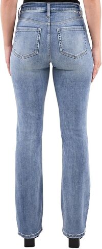 Mia High Rise Bootcut Distressed Jeans with Built-in Tummy Control Premium Stretchy Denim (Available in Plus) in Saudi Arabia