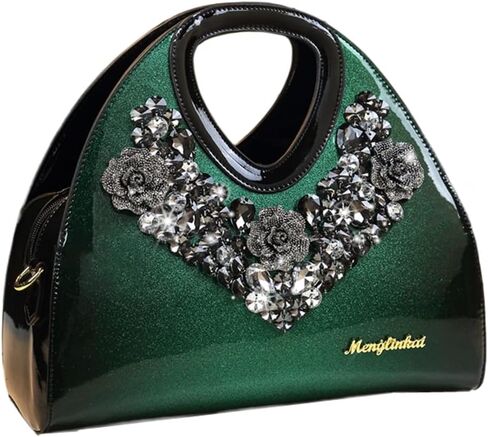 Fashion Diamonds Purses For Women Top Handle Satchel Handbags Leather Party Shoulder Messenger Evening Bags in Saudi Arabia
