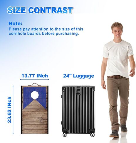 Portable Mini Desktop Cornhole Boards Set 10.16''L x 5.04''W Tabletop Cornhole Set with 8 Bean Bags Wooden Tabletop Cornhole Game for Kids and Adults Travel Home Office in Kuwait