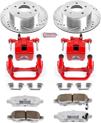 Power Stop KC103-26 Z26 Street Warrior Brake Kit Infiniti Nissan for Infiniti G35 2003-2005 ، Nissan 350Z 2003-2005 [Model Second] in Saudi Arabia