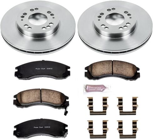 PowerStop Koe798 AutoSpecialty Front Brake Brake Kit-Oe Brake Brake Rotors ومنصات الفرامل السيراميك للشبح ، Eagle Talon ، 3000GT ، Diamante ، Eclipse ، Galant ، Plymouth Laser [نموذج محدد] in Kuwait