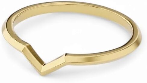 Triangle V Shape Wedding Band, Stacking Wedding Band, Gold Plain Wedding Band, Unique Band For Women, Band For Ring, Modern Minimalist Engagement Band in Saudi Arabia