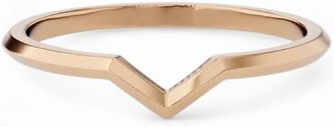 Triangle V Shape Wedding Band, Stacking Wedding Band, Gold Plain Wedding Band, Unique Band For Women, Band For Ring, Modern Minimalist Engagement Band in Saudi Arabia