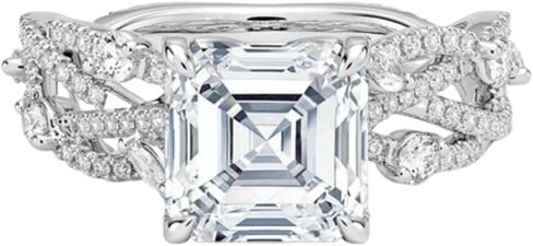 1 CT-5 CT Moissanite خاتم الخطوبة ثلاثة أرباع حلقة الزفاف الزفاف في 10K 14K 18K الذهب و S925 هدية عيد الميلاد للنساء in Saudi Arabia