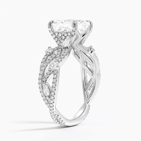 1 CT-5 CT Moissanite خاتم الخطوبة ثلاثة أرباع حلقة الزفاف الزفاف في 10K 14K 18K الذهب و S925 هدية عيد الميلاد للنساء in Saudi Arabia