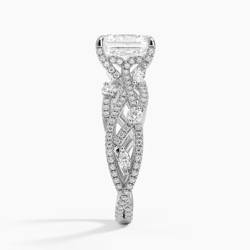 1 CT-5 CT Moissanite خاتم الخطوبة ثلاثة أرباع حلقة الزفاف الزفاف في 10K 14K 18K الذهب و S925 هدية عيد الميلاد للنساء in Saudi Arabia