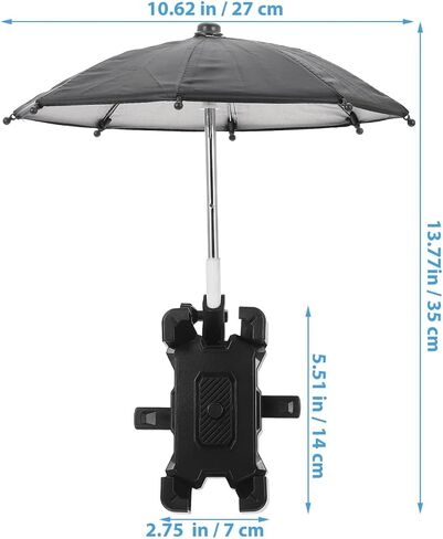 Phone Umbrella Holder: Bike Holder for Phone, Bicycle Cell Bracket with Small Sunshade Cover in Saudi Arabia
