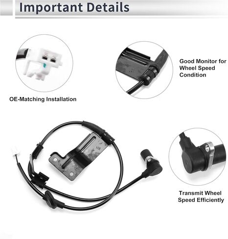 مستشعر سرعة عجلات ABS الخلفي مستشعر ABS مستشعر مكابح مضاد للانغلاق رقم 9568039100 لـ Hyundai Sonata 1999-2000 in Kuwait