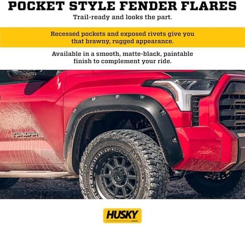 بطانات Husky Fender Flares Pocket Gocket | يناسب 2021-2025 فورد F-150 ، يستبعد F150 Lightning | الأمامي والخلفي ، 4 -PC أسود - 2802963 in Saudi Arabia