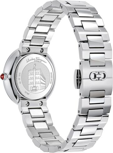 مجموعة Ferragamo Ferragamo Chic Collection Watch Watch Watch مع سوار من الفولاذ المقاوم للصدأ وحالة تتميز بالاتصال الفضي in Saudi Arabia