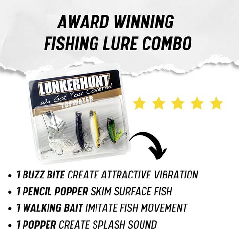 LUNKERHUNT | Mid Water Crankbaits (4-Pack) | Hard Bait Fishing Lures in Kuwait