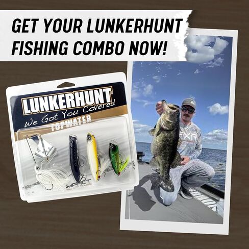 LUNKERHUNT | Mid Water Crankbaits (4-Pack) | Hard Bait Fishing Lures in Kuwait