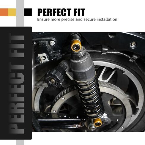 Rear Shock Bolt Kit Hardware Black Aluminum Compatible with Harley Road King Police Escort EFI FLHPEI 1999-2007, Road King FLHR 1994-2023, Street Glide FLHX 2006-2024, See Fitment in Saudi Arabia