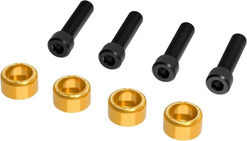 Rear Shock Bolt Kit Hardware Black Aluminum Compatible with Harley Road King Police Escort EFI FLHPEI 1999-2007, Road King FLHR 1994-2023, Street Glide FLHX 2006-2024, See Fitment in Saudi Arabia