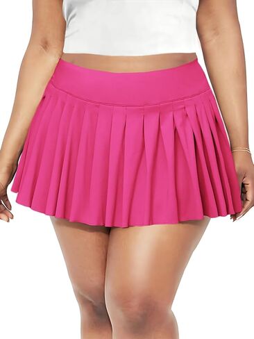 Plus Size Mini Pleated Skirts for Women High Waist Tennis Skater Skirt Y2k Club Cheer Skirt with Shorts in Saudi Arabia