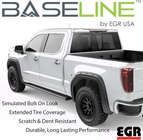 EGR BLF1018 - Fender Series Fender Flares مع مظهر الترباس المحاكاة - متوافق مع 2019-2025 GMC Sierra 1500 in Saudi Arabia