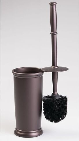 mDesign Toilet Bowl Brush and Holder - Covered Bathroom Toilet Brush - Standing Toilet Bowl Scrubber in Modern Holder - Space Saving, Deep Cleaning Brush for Toilet - Hyde Collection - Light Yellow in Kuwait