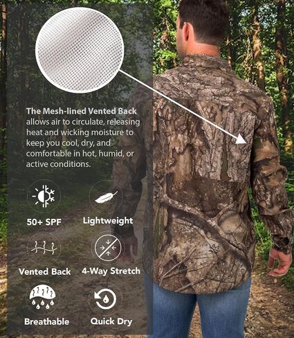 قمصان كامو أصلية للرجال للرجال في RealTree للصيد والمشي لمسافات طويلة وصيد الأسماك in Saudi Arabia