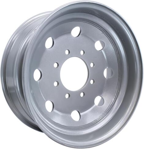 eCustomrim Trailer Wheel 17.5" 17.5X6.75 Hub Centric 8 Lug On 6.5" Center Silver Modular Rim in Saudi Arabia