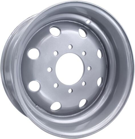 eCustomrim Trailer Wheel 17.5" 17.5X6.75 Hub Centric 8 Lug On 6.5" Center Silver Modular Rim in Saudi Arabia