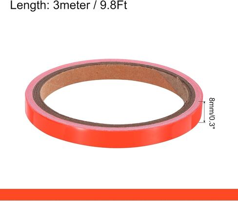 uxcell 4Rolls Glow in The Dark Tape, 0.47 inch x 9.8 ft Fluorescent Adhesive Tape Luminous Tape for Stairs, Walls, Steps, Exit Sign, Home Decoration, Red in Saudi Arabia