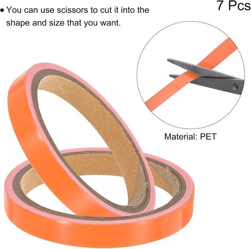 uxcell 4Rolls Glow in The Dark Tape, 0.47 inch x 9.8 ft Fluorescent Adhesive Tape Luminous Tape for Stairs, Walls, Steps, Exit Sign, Home Decoration, Red in Saudi Arabia