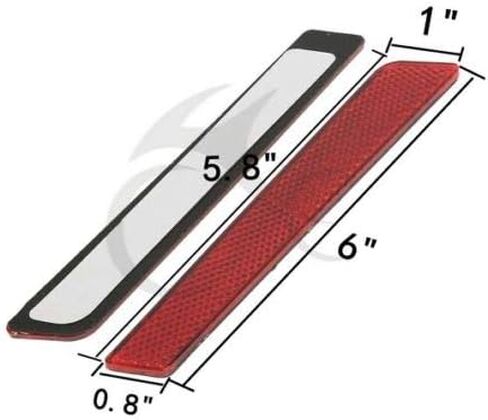 TCMT Motorcycle Rear Fender Red Reflectors Fit For Harley Davidson Softail Low Rider Fat Bob Softail Standard Street Bob Sport Glide Softail Slim Deluxe 2018-2023 in Saudi Arabia