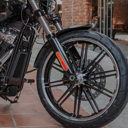 TCMT Motorcycle Rear Fender Red Reflectors Fit For Harley Davidson Softail Low Rider Fat Bob Softail Standard Street Bob Sport Glide Softail Slim Deluxe 2018-2023 in Saudi Arabia