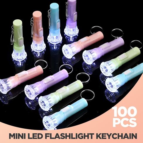 Jexine 100 قطعة سلسلة مفاتيح صغيرة بمصباح يدوي مجموعة متنوعة من الألوان الشعلة كيرينغ مشاعل LED سلسلة مفاتيح مشاعل صغيرة سلسلة مفاتيح خفيفة المشي لمسافات طويلة والتخييم هدايا حفلات عيد الميلاد (كلاسيكية) in Saudi Arabia