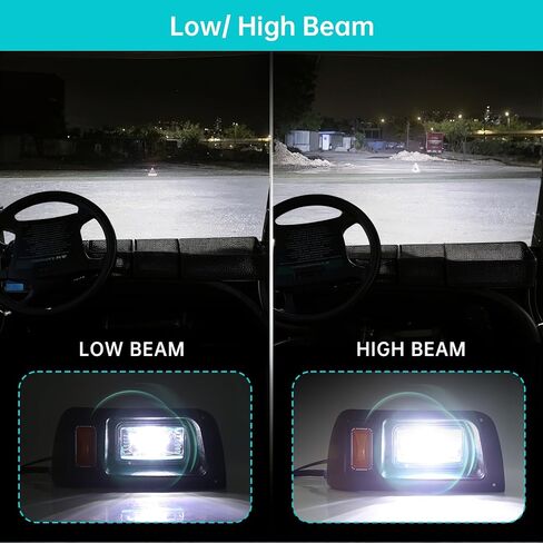 10L0L Deluxe Golf Cart Light Kit for Club Car DS Gas and Electric Cart, Complete Headlight Taillight Kit with Daytime Running Lamp Low High Beam Turn Signal Brake Pad Hazard Lighting in Saudi Arabia